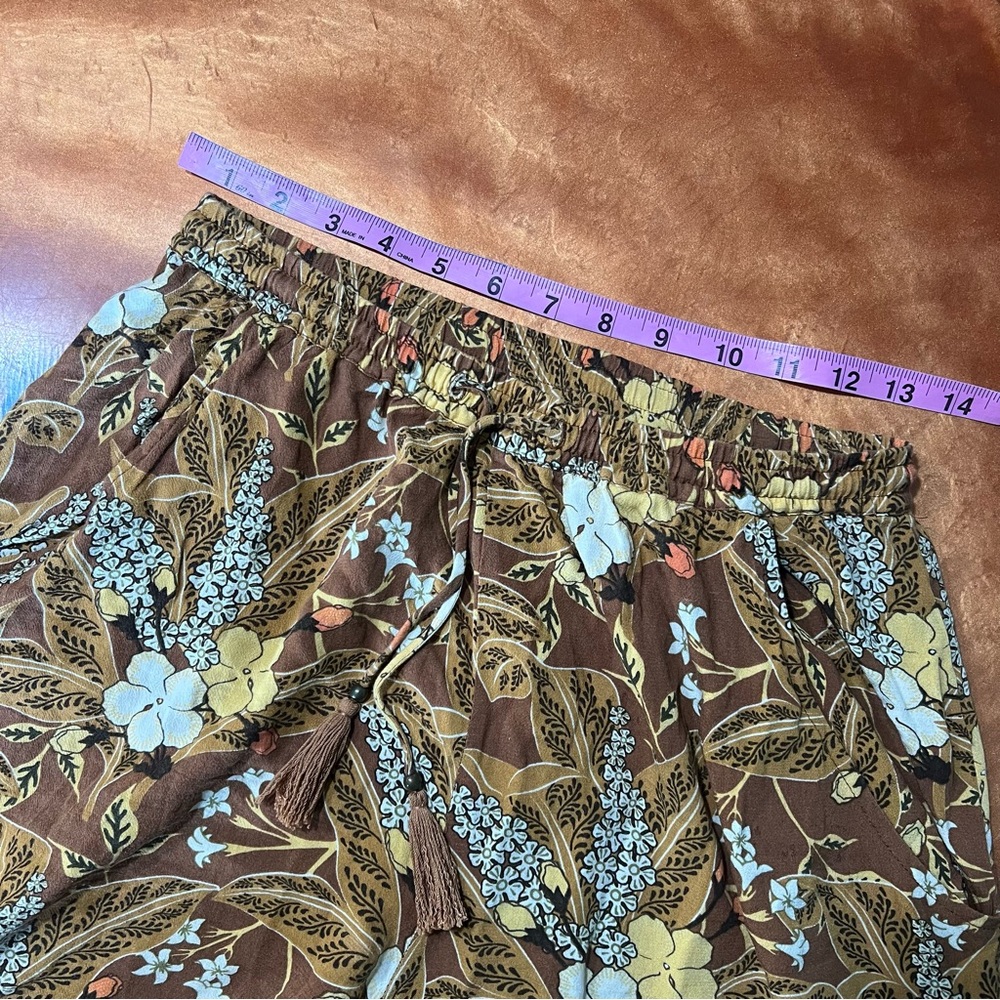Spell & The Gypsy Bianca Brown Floral print wide leg pants size small - Picture 15 of 16